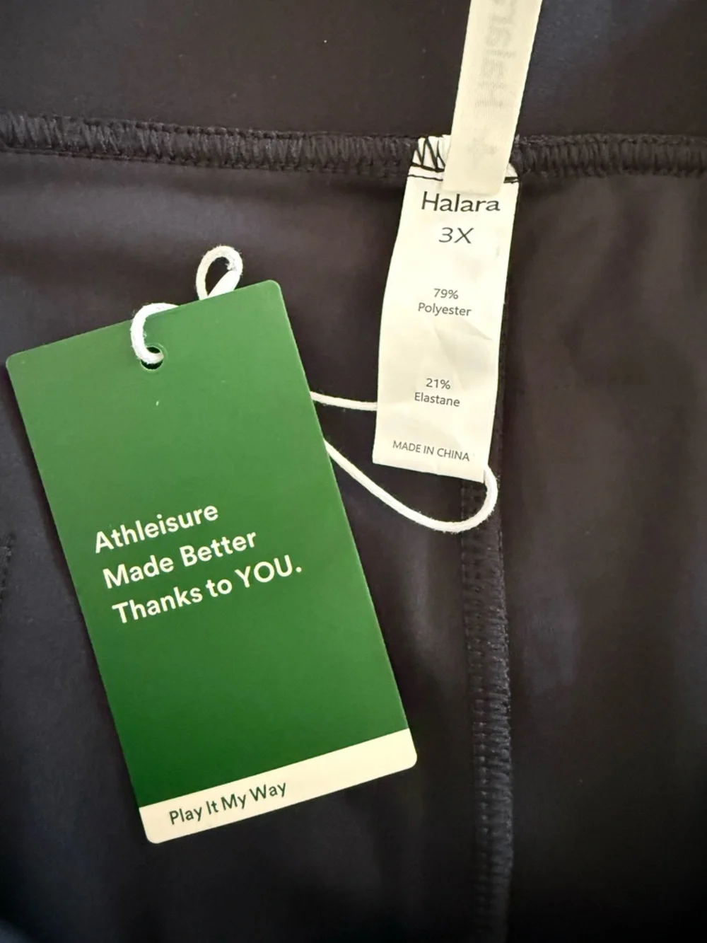 HALARA Black High-Rise Button-Front Leggings with Front Pockets - Picture 2 of 4